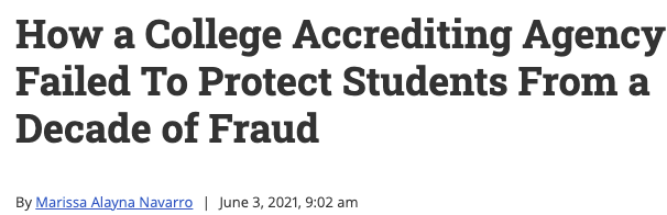 accreditation scam