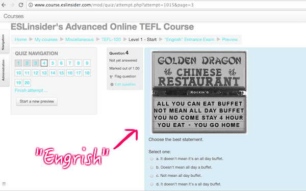 ESLinsider's "Engrish" entrance exam