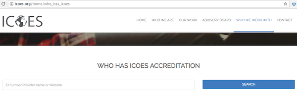 icoes accreditation