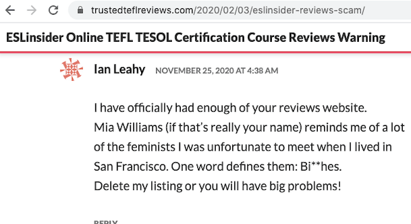 impersonation trusted tefl reviews