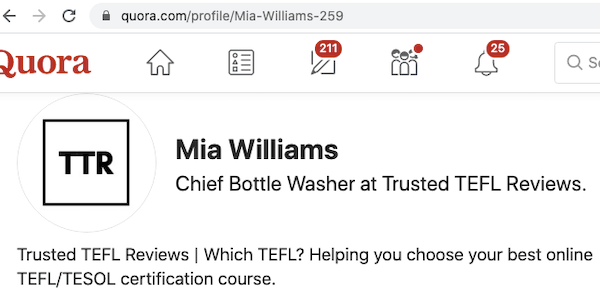 mia williams trusted tefl fake