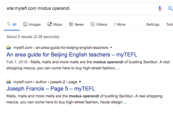 mytefl modus operandi