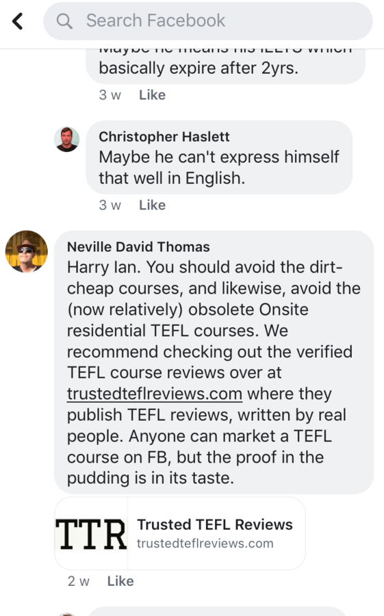 neville david thomas trusted tefl reviews