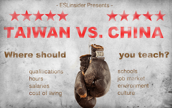 china vs. taiwan - where should i teach?